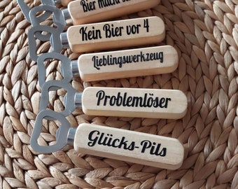 Bieröffner Flaschenöffner Holz mit Spruch