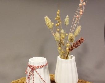 Vase Raysin blanc forme losange