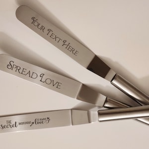 Personalized 6&quot; Offset ICING SPATULA Cake Cakes Baking Gifts for Her Mom Mother Women Gift Bakery Baker Kitchen Pharmacist Custom Engraved