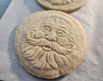 Sello de galleta de Navidad, sello grande de 3", Papá Noel 3D, galleta en relieve, sello de fondant, sellos de galletas personalizados de galletas navideñas