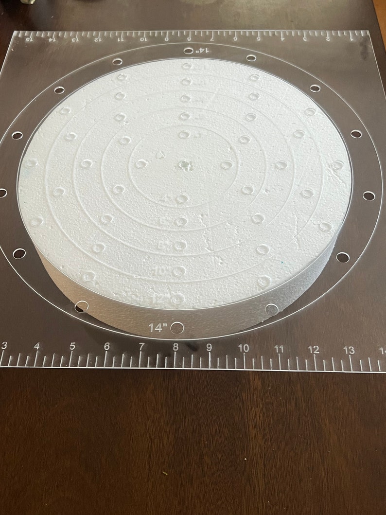 Cake Dowel Placement Guide Tiered Cakes Baking Tools Cake Etsy