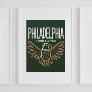 Philadelphia Pennsylvania Wand Kunst Druck Philadelphia Wand Kunst Sofort Download Philadelphia Adler Druck Pennsylvania State Sofort Download