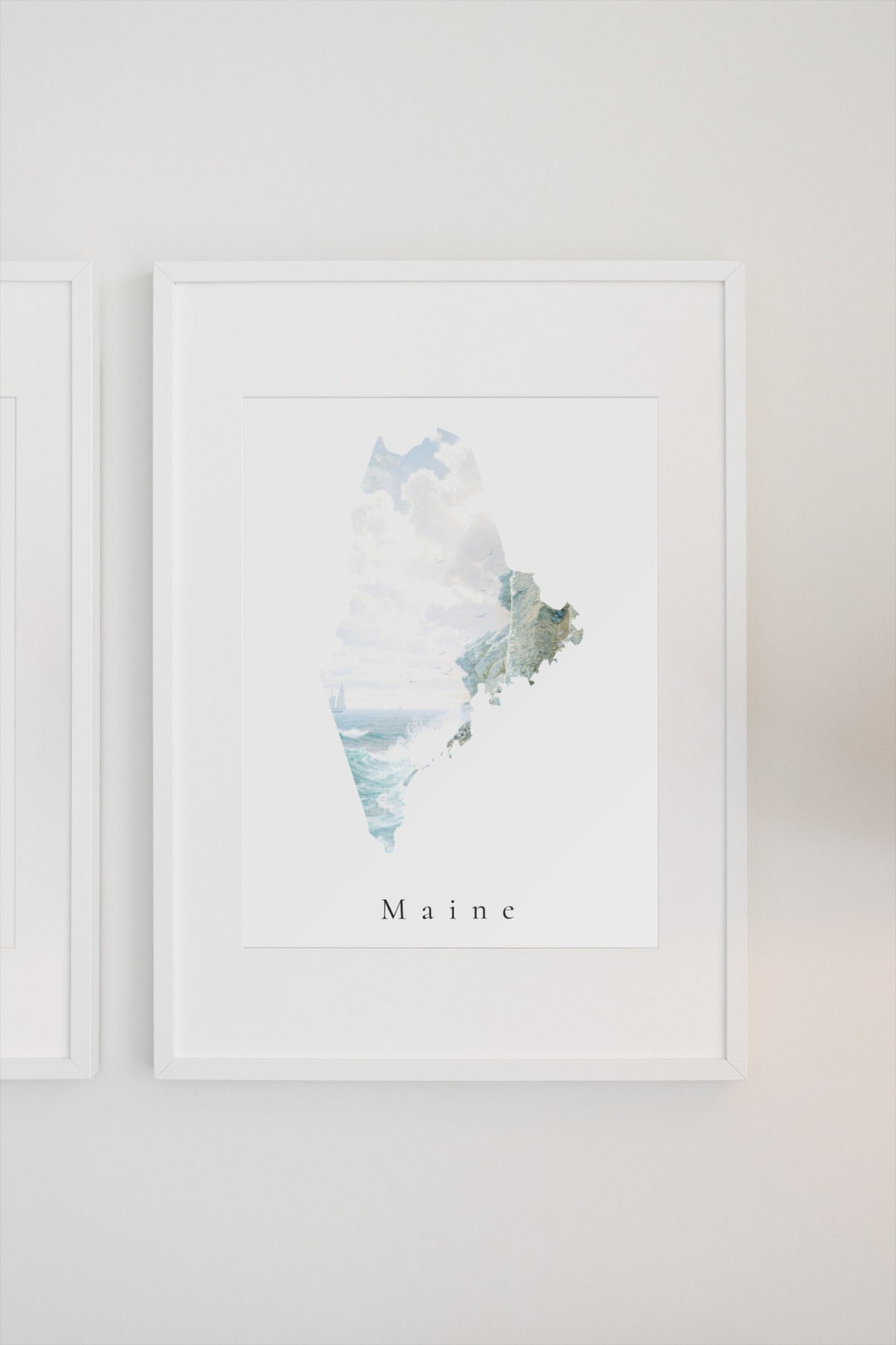 Maine Wall Art, Maine Watercolor Wall Art, Maine Watercolor, Maine