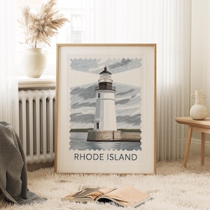 Rhode Island Stamp Art Print, Rhode Island State, Rhode Island State Art, Rhode Island Wall Art, Rhode Island Digital Download, Rhode Island