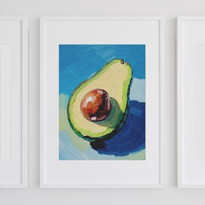 Avocado Wall Art Colorful Kitchen Print Instant Download Kitchen Wall Art Decor Bright Bold Maximalist Art Print Colorful Kitchen Decor