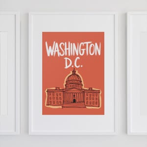 Washington DC Wall Art Bold Colorful Wall Art Instant Download Print Living Room Decor Washington DC Print DC Dorm Decor dc Print