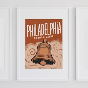 Philadelphia Pennsylvania Liberty Bell Wall Art Print Philadelphia Dorm Decor Pennsylvania State Print Living Room Wall Art Gift Philly Art