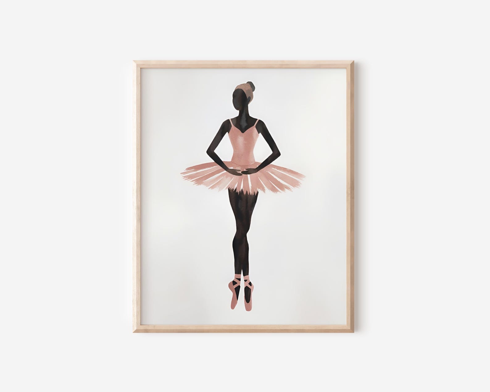 Black Ballerina Wall Art, Black Ballerina Print, Black Ballet Wall Art ...