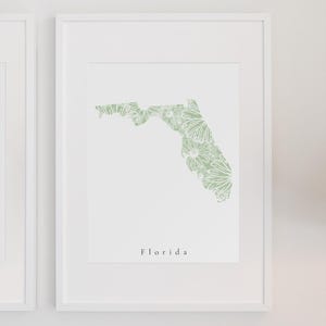 Florida Sage Floral Print, Florida Print, Florida Art Print, Florida Art, Florida State Art, Florida Boho Print, Florida Dorm Art, Florida
