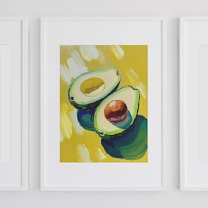Avocado Wall Art Colorful Kitchen Print Instant Download Kitchen Wall Art Decor Bright Bold Maximalist Art Print Avocado Kitchen Decor