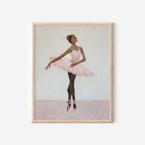 Black Ballerina Wall Art, Black Ballerina Print, Ballet Wall Art, Ballet Nursery Art, Ballerina Art Decor, Black Ballerina Girls Decor