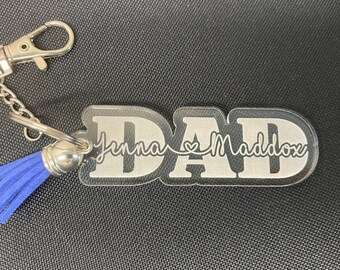 Personalized | Dad Keychain | Acrylic Keychain | Custom Father's Day gift | gift for dad | custom keychain | gift for grandpa