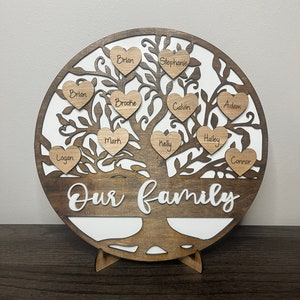 Grandkids | Our Family | family tree sign | Grandparents Sign | Family Sign | Mothers Day gift | Birthday Gift | Grandma Gift, gift for mom