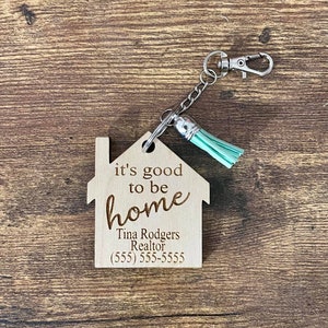 Realtor Keychain | Closing gift | Realtor Marketing | Welcome Home | Custom Real Estate | Marketing Material | New Home Gift