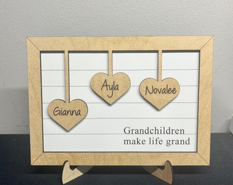 Grandkids make life grand sign, grandma gift, mothers day, gifts for grandma, mimi, meemaw, grandparent gift, gigi gift, grammy