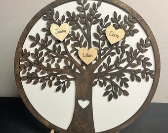 Our Family | family tree sign | Grandparents Sign | Family Sign | Mothers Day gift | Birthday Gift | Grandma Gift, gift for mom, grandkids
