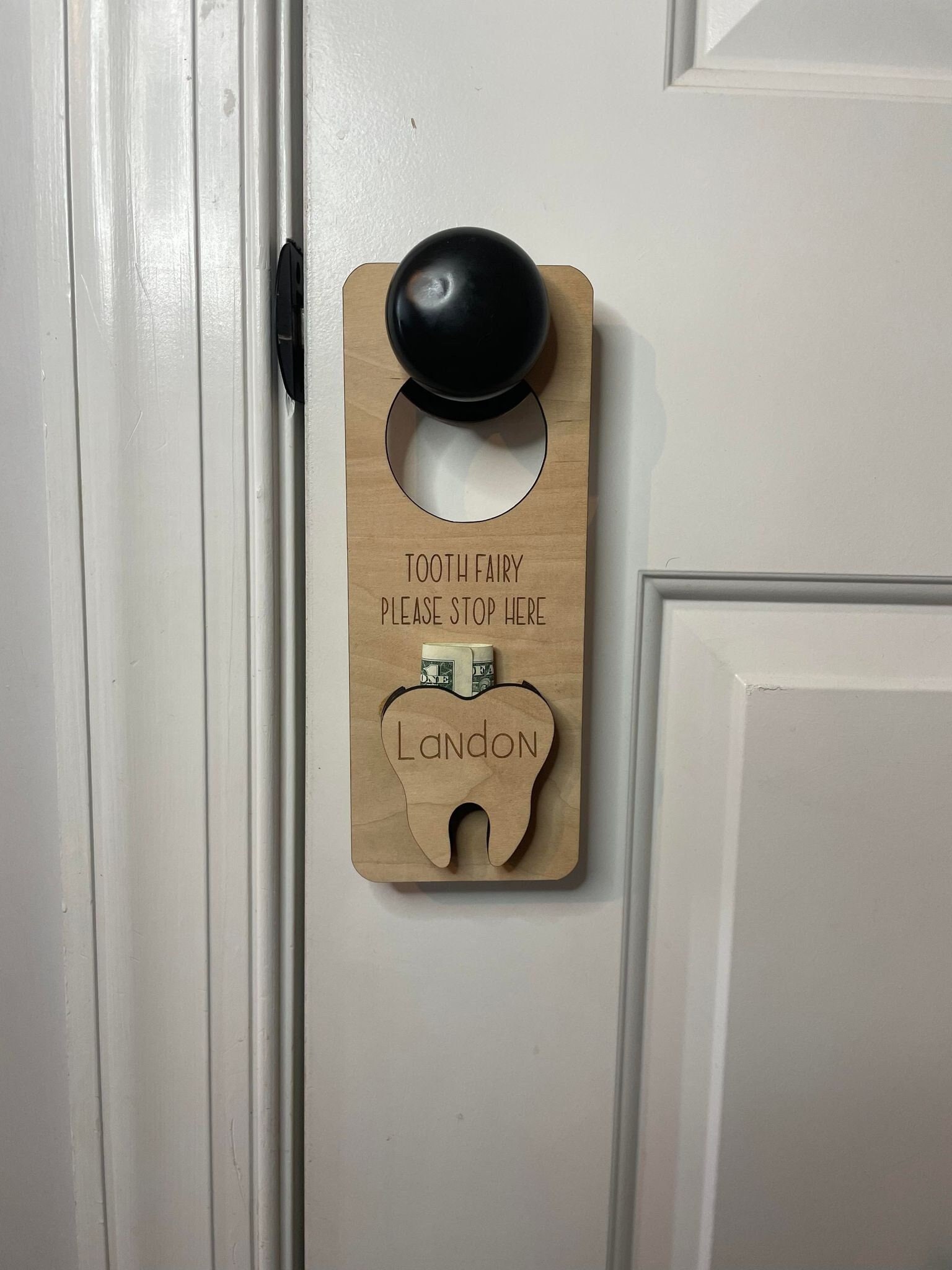 Personalized Tooth Fairy Door Hanger | Money/tooth Slot | Custom Tooth ...