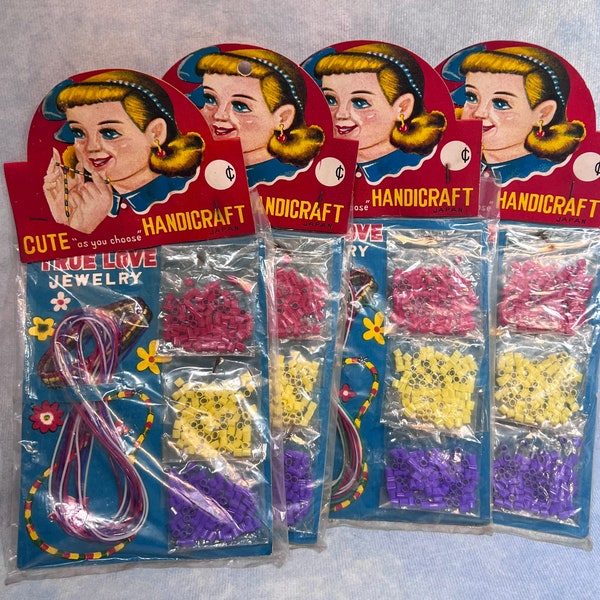 Four Vintage NOS 1960s Jewelry Craft Kits From Japan