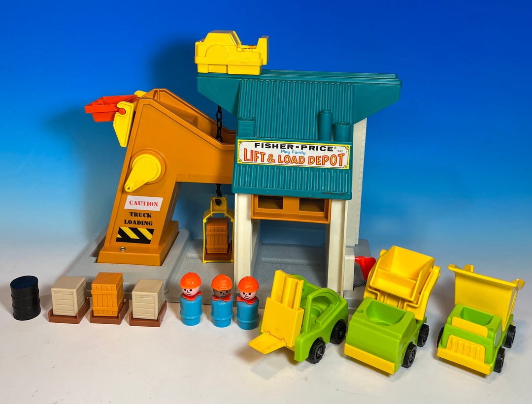 Camion De Chantier Fisher-Price Little People - Vintage Front Loader - Jouet Occasion