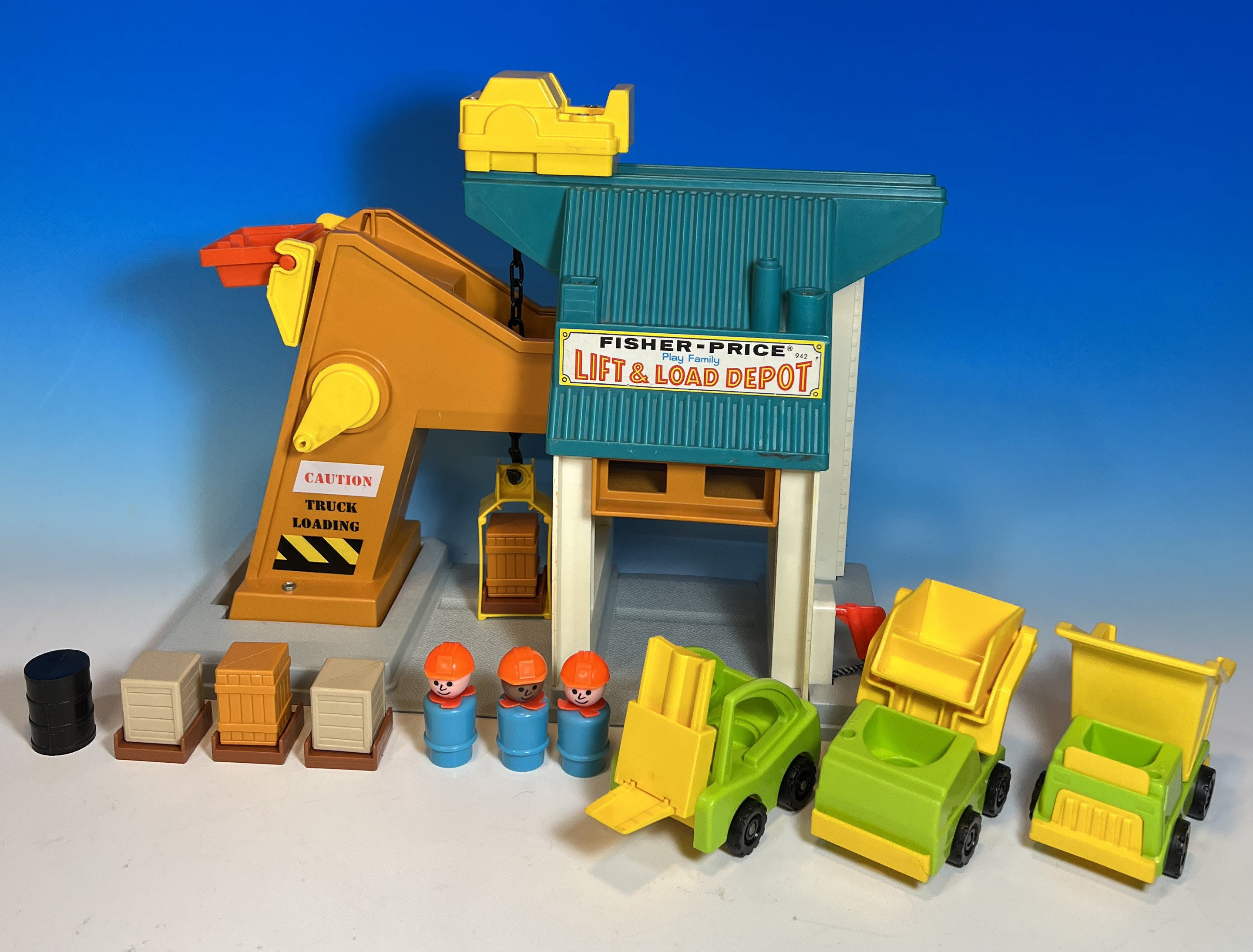 Vintage Fisher Price Lift and Load Depot- Fisher Price Little