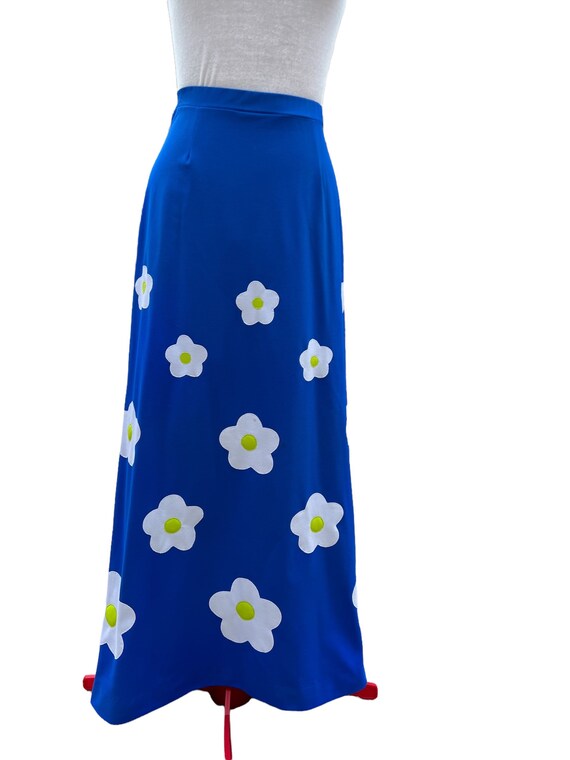 Vintage 60s 70s Flower-Power Skirt - image 4