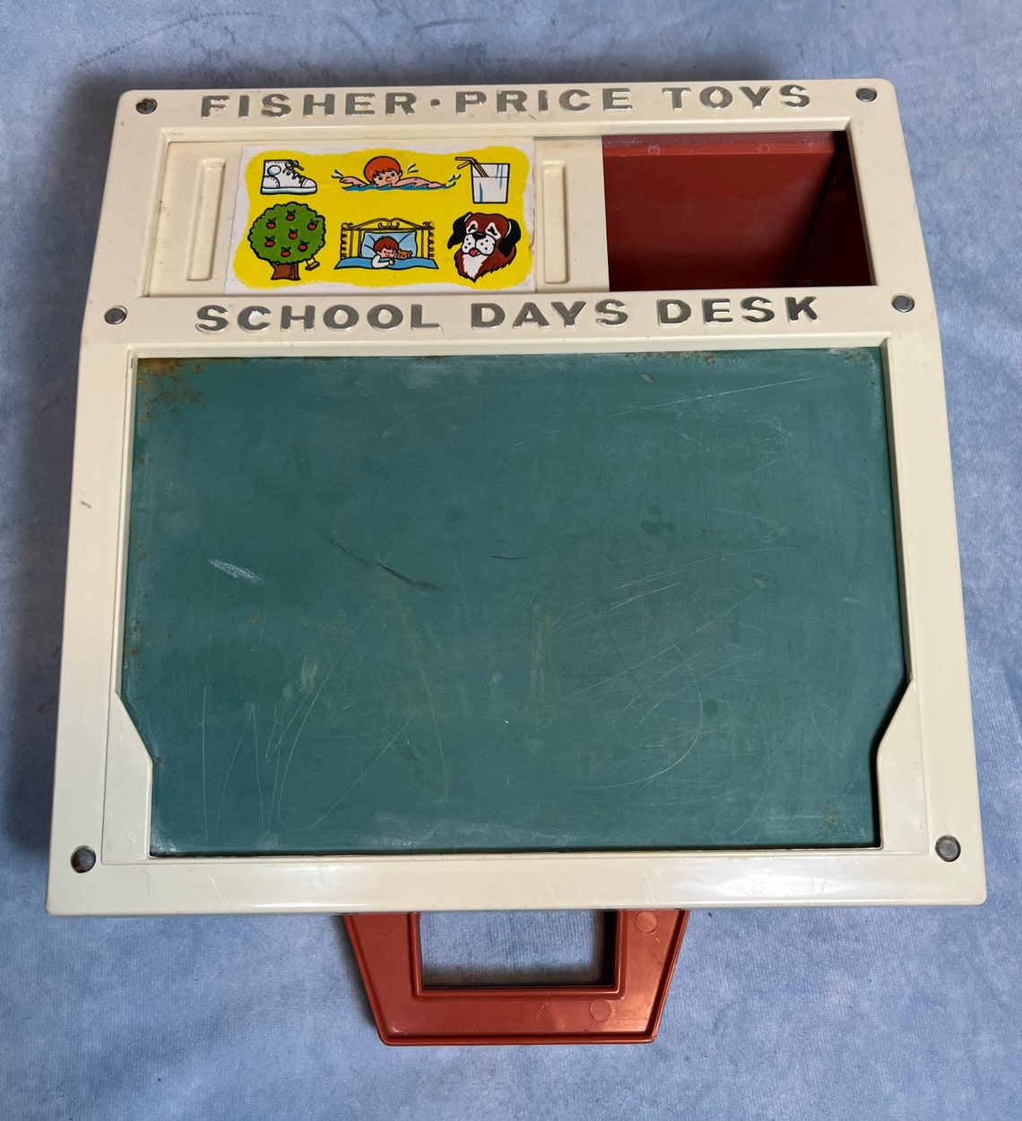 Vintage Fisher Price School Days Desk With Stencils - Etsy