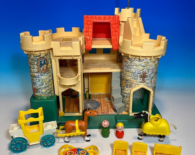 Vintage Fisher Price Play Family Castle, Set 993, 19741977, With