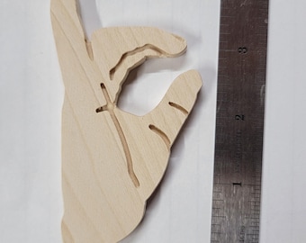 IC Handsign - Iota Delta - Wood Cutout - Medium