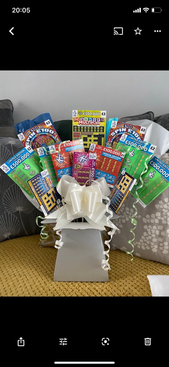 Scratchcard Lottery Bouquet Perfect for Birthday Fathers Day | Etsy