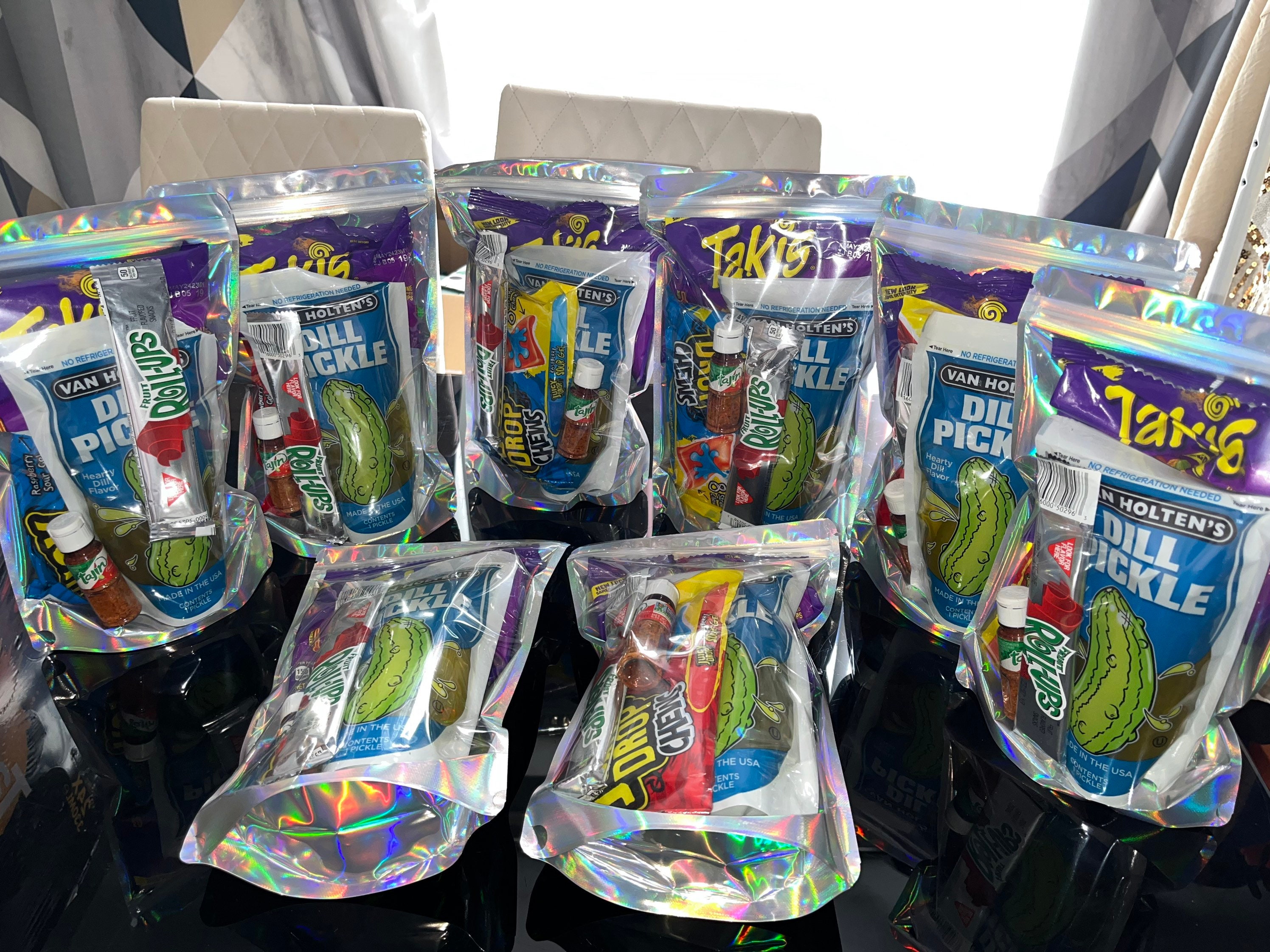 Tik Tok Viral Pickle Kit Tajin Fruit Roll up Taki Van Holten Juicy Drop