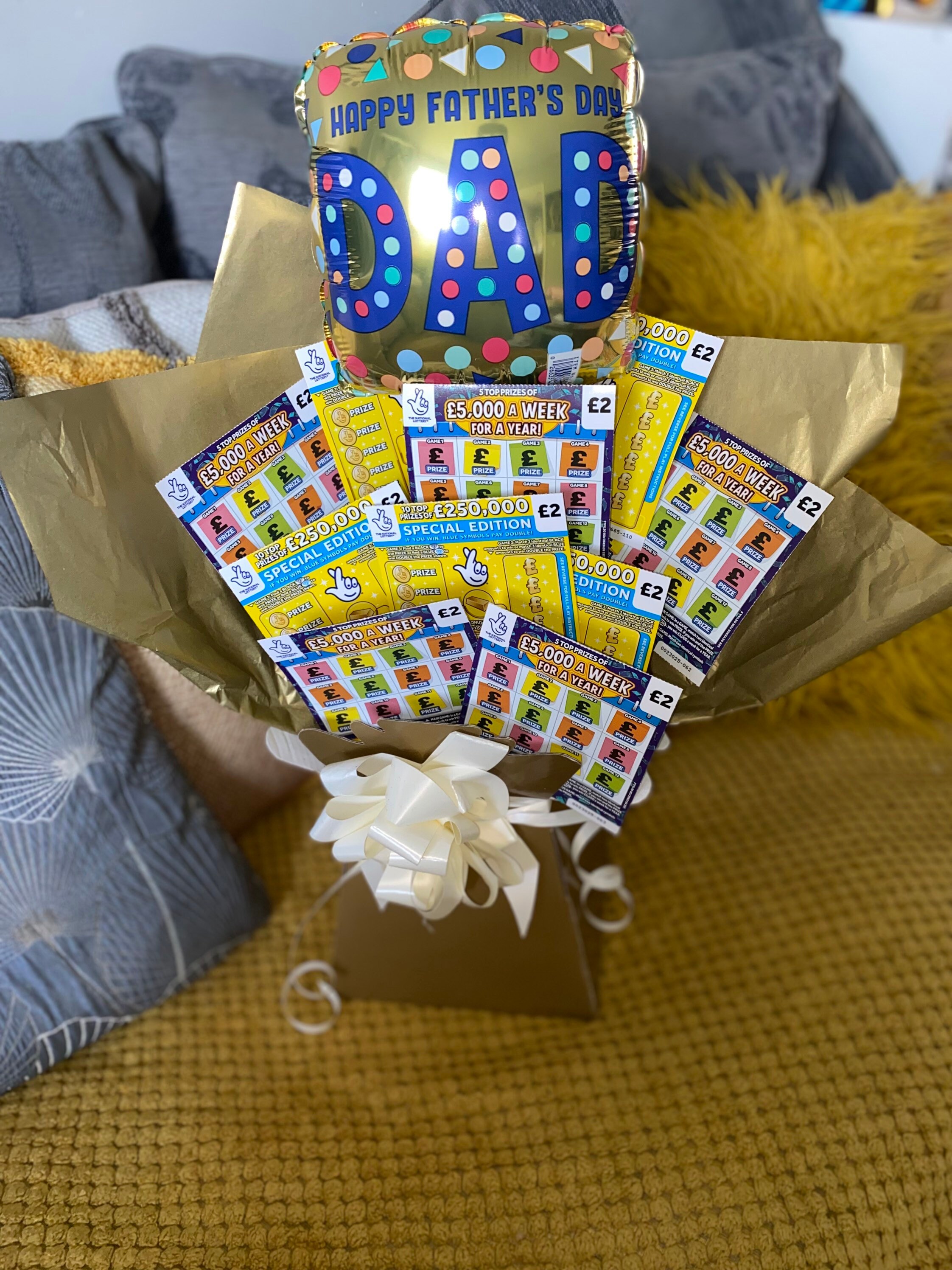 Scratchcard Lottery Bouquet Perfect for Birthday Fathers Day - Etsy