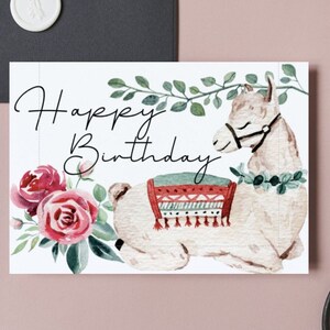 Llama Birthday Card Printable Greeting Card Instant - Etsy