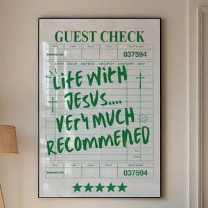Retro Christian Aesthetic Home Decor Preppy Christian Print Cute Green Bible Verse Art Print Dorm Room Poster Large Bedroom Wall Print