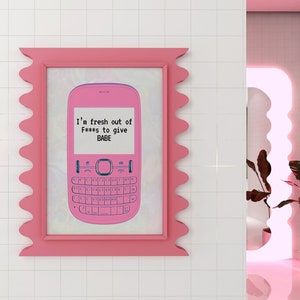Vintage Feminine Art|Pink Bedroom Girl Decor|Dopamine Decor Wall Art Home Decor|Funny Trendy Wall Art|Aesthetic Pink Room Wall Print