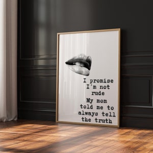 Trendy Black And White Wall Art|Y2k Teen Room Aesthetic Poster|Black White Downtown Girl Decor|Minimalist Print|Preppy Apartment Print