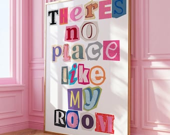 Colorful Bedroom Decor Girly Wall Art Trendy Wall Art Dorm Room Decor Funky Wall Art Aesthetic Print Quote Print Digital Download Pink