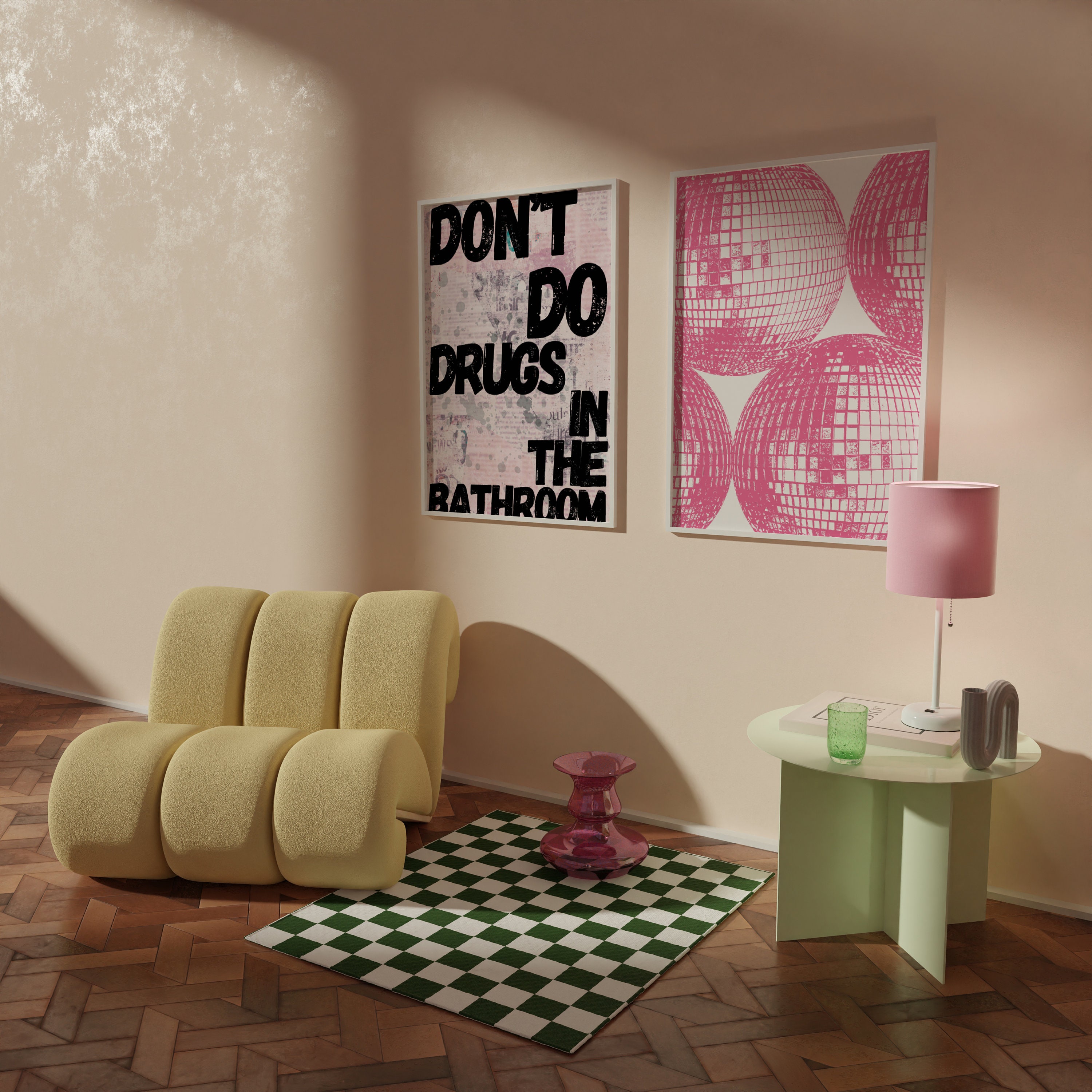 Girly Funny Aesthetic Y2k Bathroom Wall Printquirky Funky - Etsy