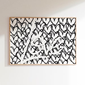 Abstract Black And White Home Wall Decor Preppy College Bedroom Poster Trendy Black Print Apartment Decor Inspirational Wall Art Typography