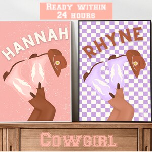 Custom Cowgirl Boots Print,Preppy Dorm Decor Wall Art,Cowgirl Boots Printable,Apartment Room Decor,Preppy Wall Art,Trendy Gift For Her Print
