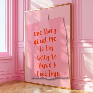 Trendy Aesthetic Home Decor|Cute Funny Pink Wall Print|Girly Wall Art Dorm Preppy Inspiring Decor|Pink Typography Affirmation Posters