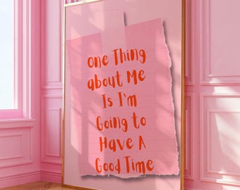 Pink Affirmation Print | Trendy Girly Dorm Decor (Digital Download)