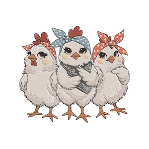 Chicken Farm Ladies Embroidery Design Easter Eggs Embroidery Design, Cute Easter Embroidery Design, trendy machine embroidery design