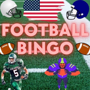 Football Bingo, 24 Printable Football Bingo Sheets