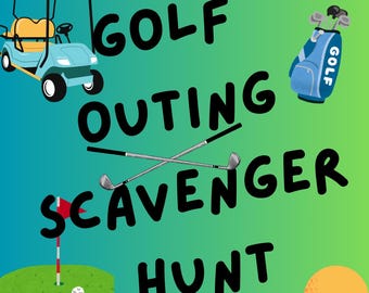 Golf Outing Scavenger Hunt: Printable Bachelor Party Game (Full/Half Page)
