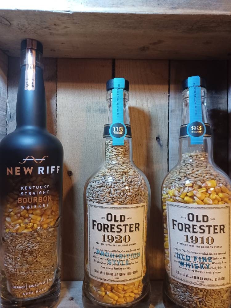 Whiskey Decor Bottle, Whiskey Glass, Whisky Gift, Original Mash Bills