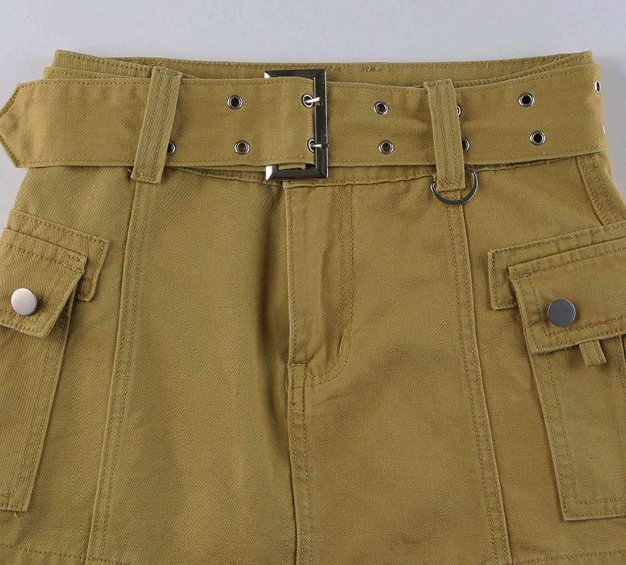 Damen Y2K Minirock Mit Taschen - Cargo Rock Niedrige Taille Für Sommer & Urlaub