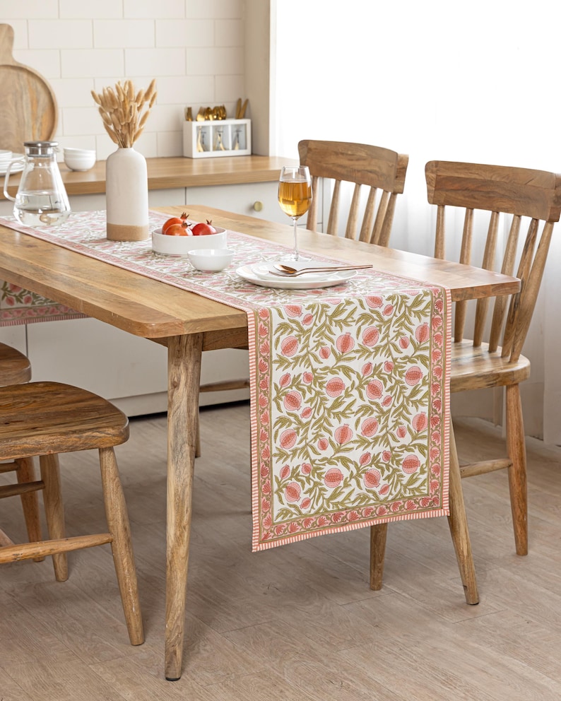 ThePinkSoiree Pomegranate Grove Table Runner - Thumbnail 3