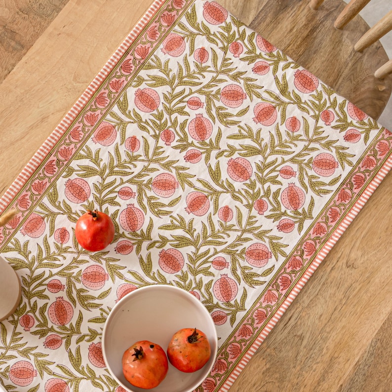 ThePinkSoiree Pomegranate Grove Table Runner - Thumbnail 4