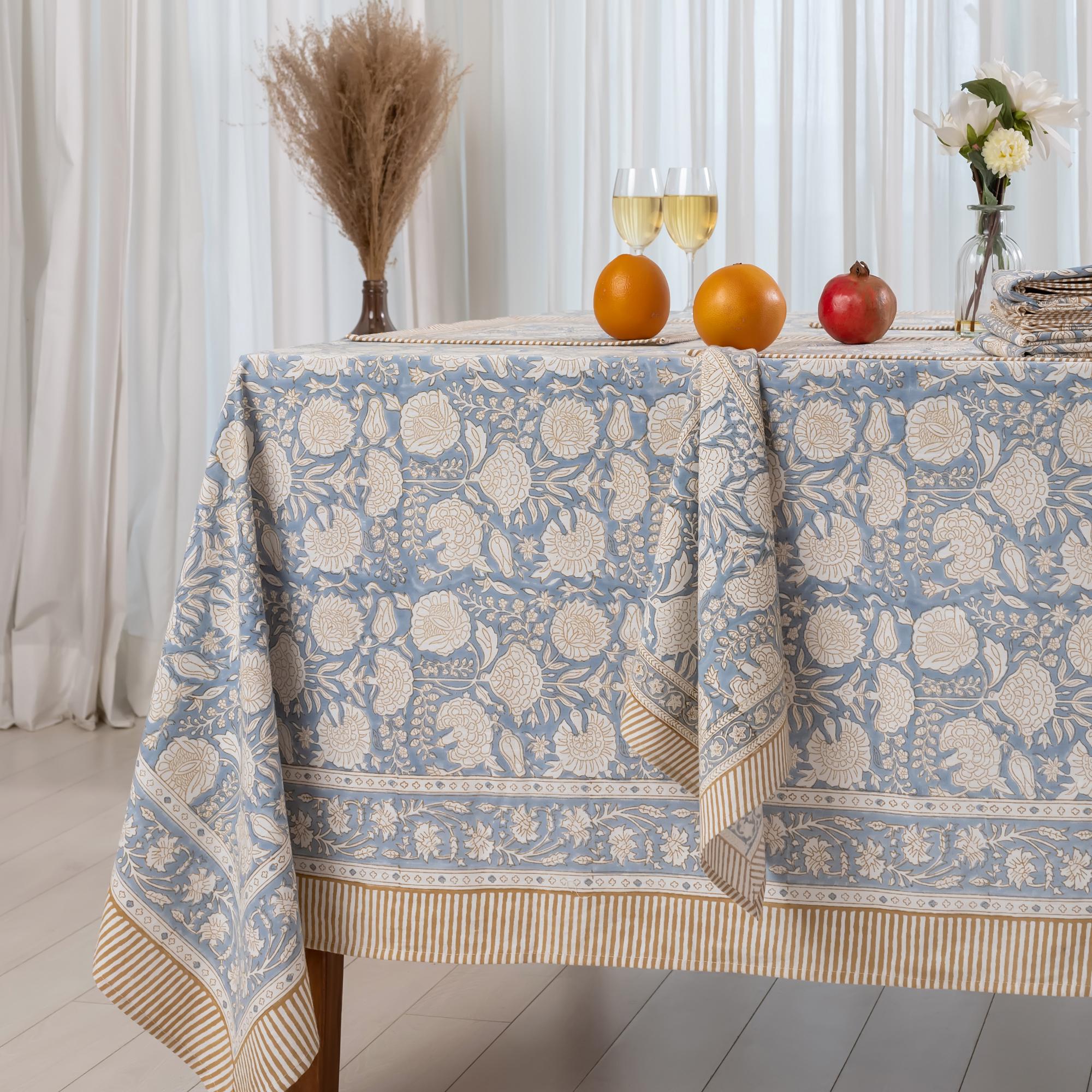 Tovaglia ZUCCA casetta autunno 100% cotone Made in Italy