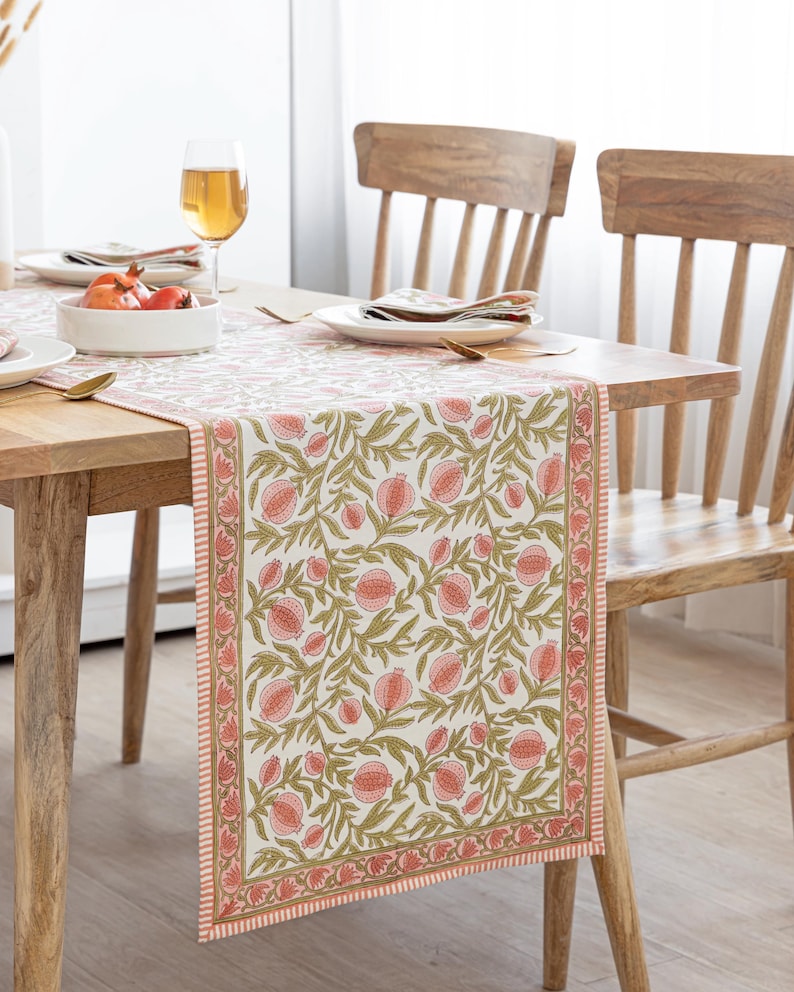 ThePinkSoiree Pomegranate Grove Table Runner - Thumbnail 2